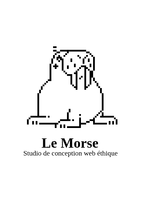 Walrus logo design for lemorse.quebec, made in Nasu
