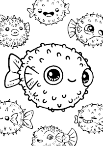 An illustration of a pufferfish