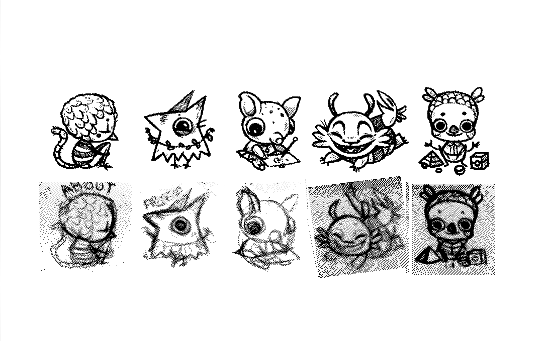 sketches of the little creatures on the header of this website